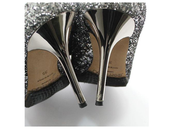 Jimmy Choo ROMY Glitter High Heel Pumps Schwarz - Ansicht 11