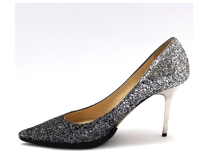 Jimmy Choo ROMY Glitter High Heel Pumps Schwarz - Ansicht 3
