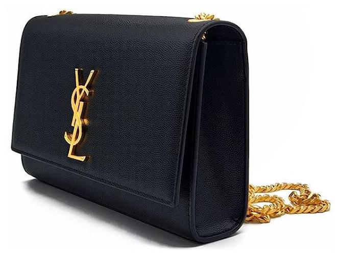 Saint Laurent Borsa a tracolla Monogram Kate Chain Nero - vista 2