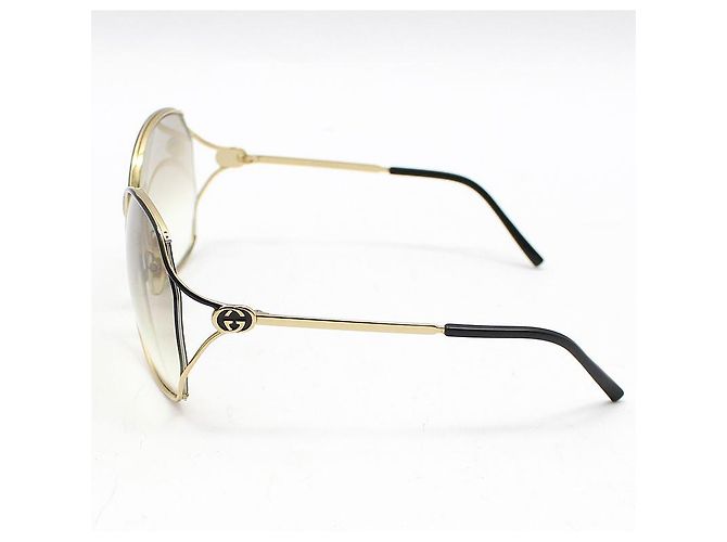 Gucci Oversized-Sonnenbrille mit GG-Logo Schwarz - Ansicht 3