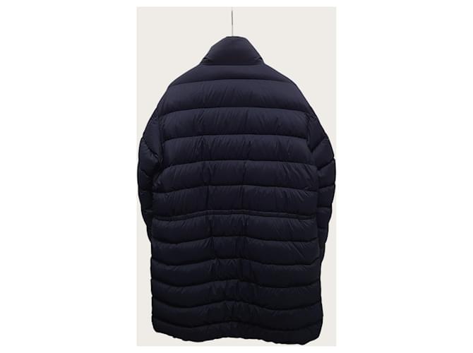 Moncler TAILLEFER Reversible Long Down Jacket Blue - view 3