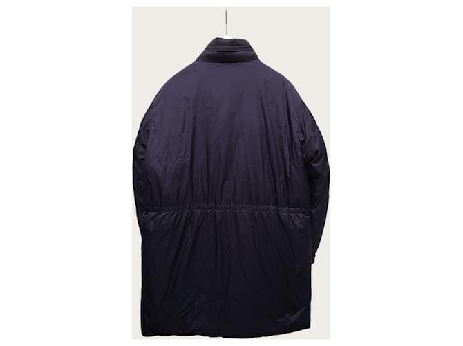 Moncler TAILLEFER Reversible Long Down Jacket Blue - view 6