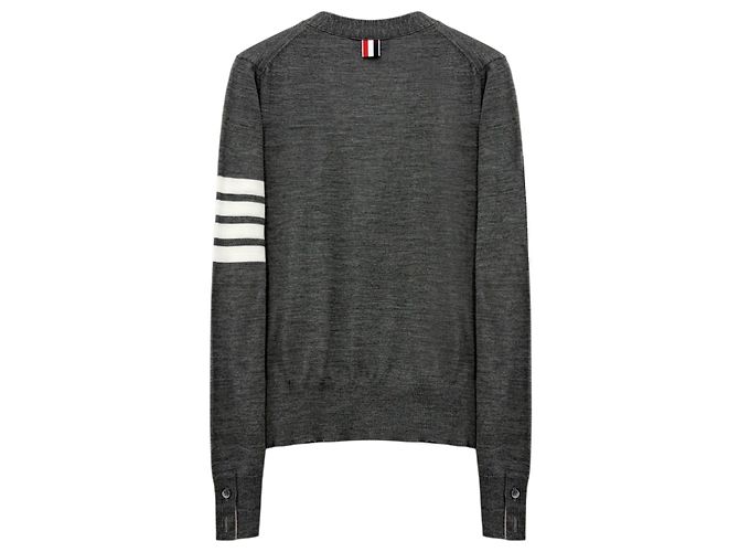 Thom Browne Wollstrickjacke für Damen mit Armband Braun - Ansicht 2