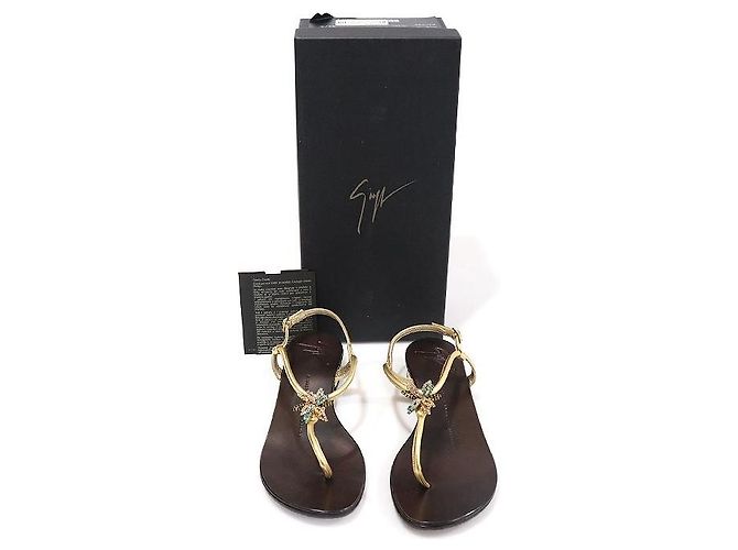 Giuseppe Zanotti Sandali da donna ROCK con cinturini in cristalli multicolore Marrone - vista 2