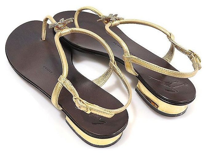 Giuseppe Zanotti Sandali da donna ROCK con cinturini in cristalli multicolore Marrone - vista 5