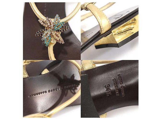Giuseppe Zanotti Sandali da donna ROCK con cinturini in cristalli multicolore Marrone - vista 7