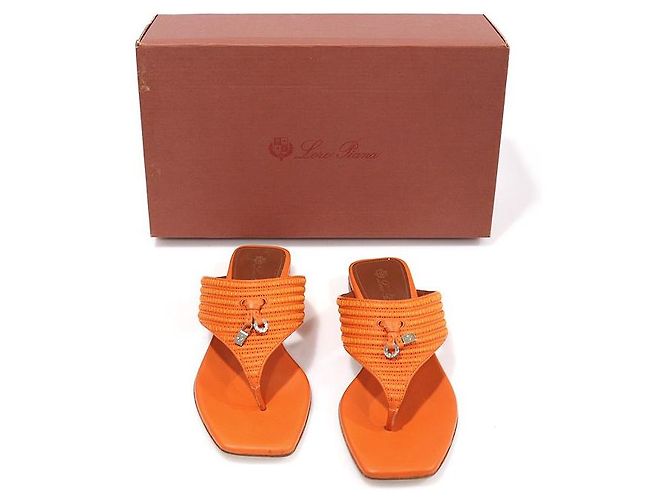 Loro Piana Sandali infradito da donna Carrot Juice Strightly Arancione - vista 2