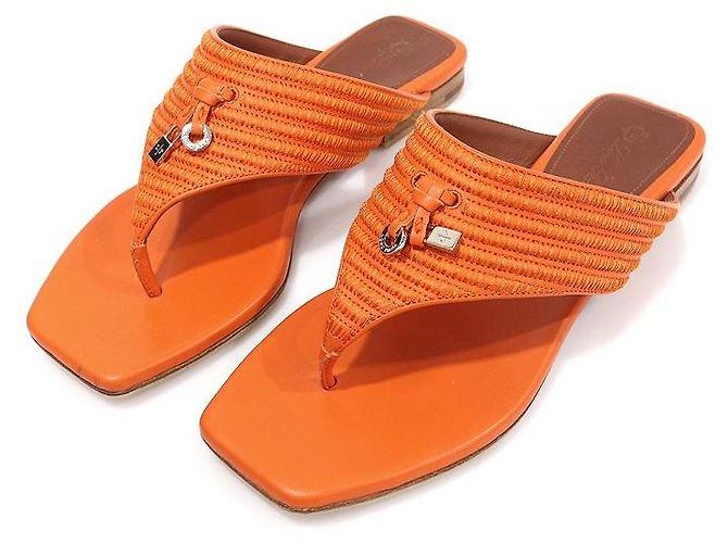 Loro Piana Sandali infradito da donna Carrot Juice Strightly Arancione - vista 3