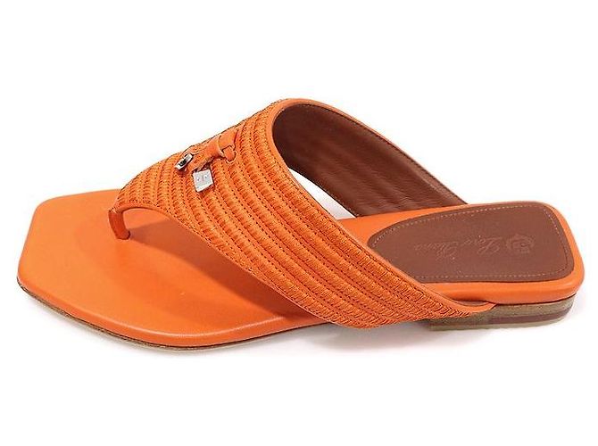 Loro Piana Sandali infradito da donna Carrot Juice Strightly Arancione - vista 4