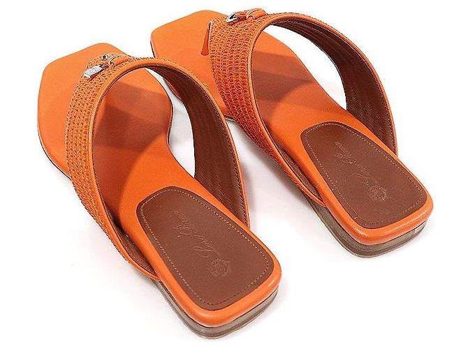 Loro Piana Sandali infradito da donna Carrot Juice Strightly Arancione - vista 5