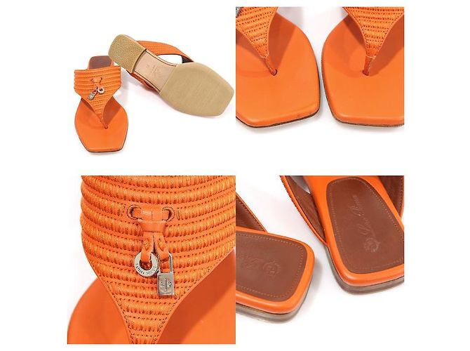 Loro Piana Sandali infradito da donna Carrot Juice Strightly Arancione - vista 6