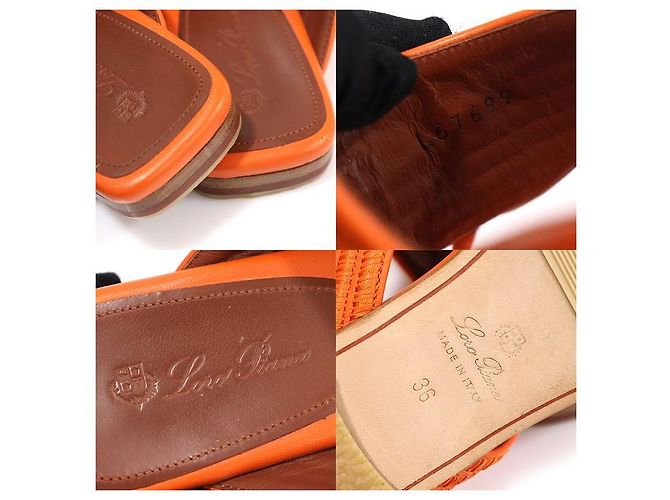 Loro Piana Sandali infradito da donna Carrot Juice Strightly Arancione - vista 7