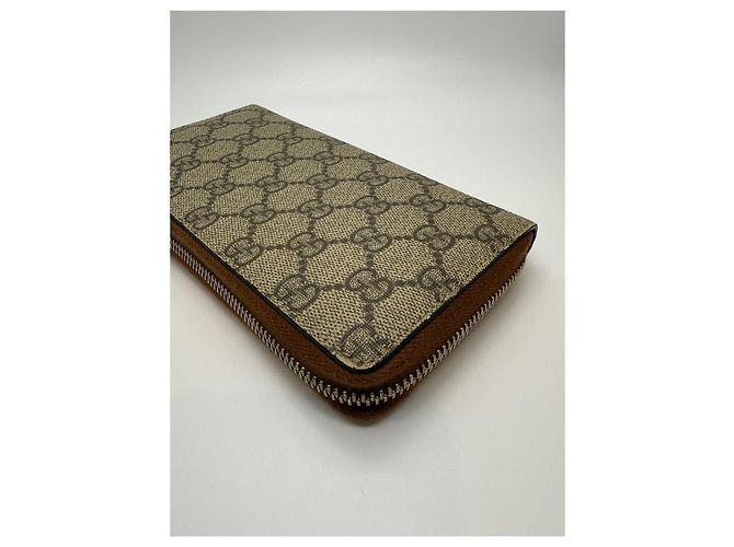 Gucci Portafoglio con zip Supreme D'oro - vista 10