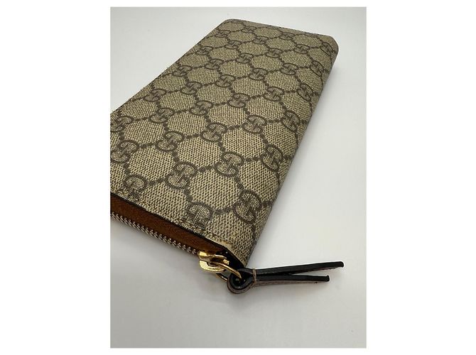Gucci Portafoglio con zip Supreme D'oro - vista 12