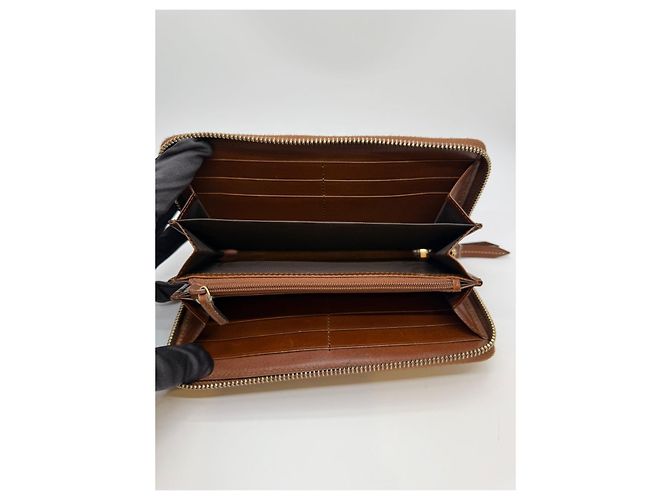 Gucci Portafoglio con zip Supreme D'oro - vista 15