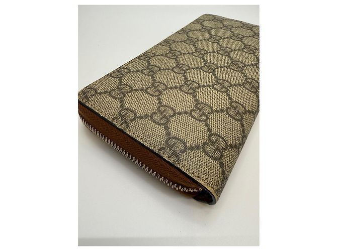 Gucci Portafoglio con zip Supreme D'oro - vista 8