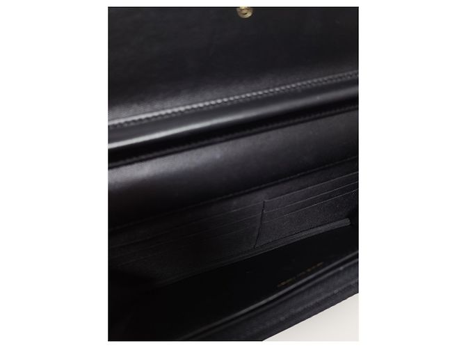 Chanel Borsa a tracolla Boy WOC in agnello nero e oro - vista 4