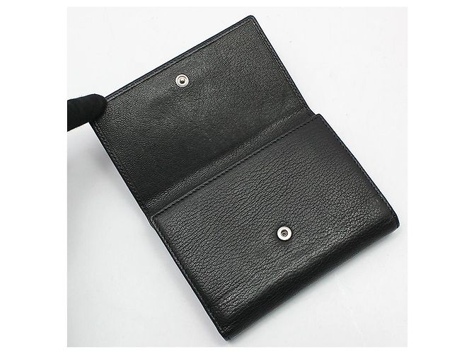 Givenchy Portafoglio Pandora in pelle nera con logo argento Nero - vista 6