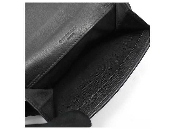 Givenchy Portafoglio Pandora in pelle nera con logo argento Nero - vista 9