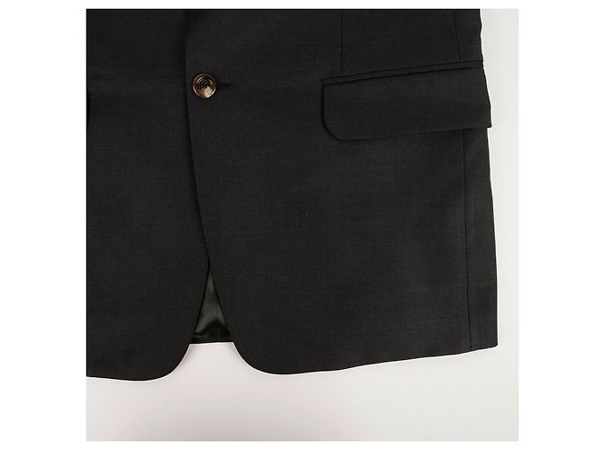 Gucci Conjunto de fato de corte reto em lã cinzenta Marrom - vista 10