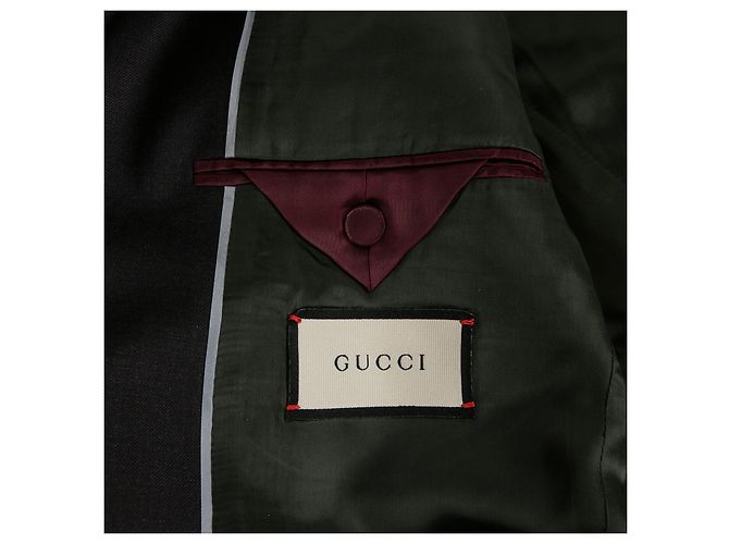 Gucci Conjunto de fato de corte reto em lã cinzenta Marrom - vista 13