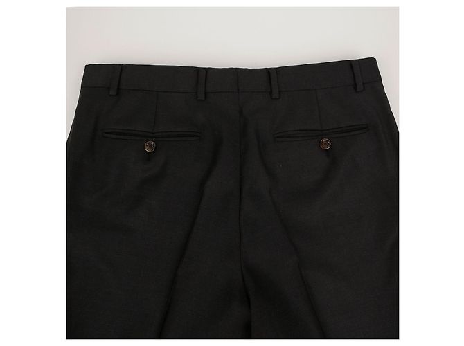 Gucci Conjunto de fato de corte reto em lã cinzenta Marrom - vista 18