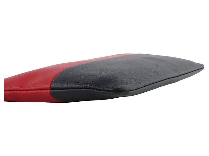 Céline Clutch bicolore in pelle di agnello Rosso - vista 5