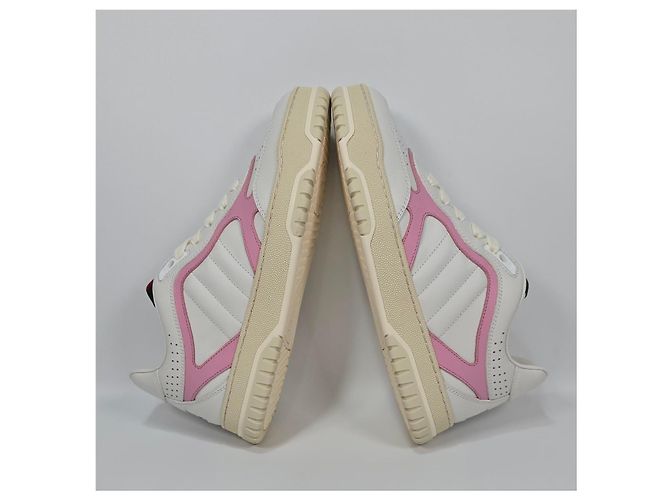 Gucci Reweb Leder Low Top Sneaker Silber - Ansicht 4