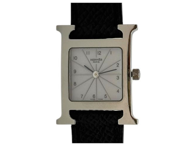 Hermès Schwarze Damenuhr Appsong Silber - Ansicht 2