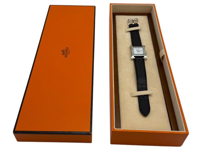 Hermès Schwarze Damenuhr Appsong Silber - Ansicht 8