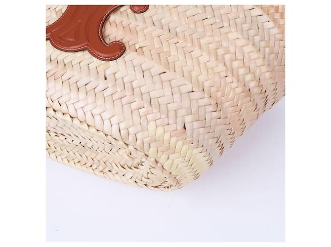 Céline Pequeña cesta Triomphe de ratán Castaño - vista 10