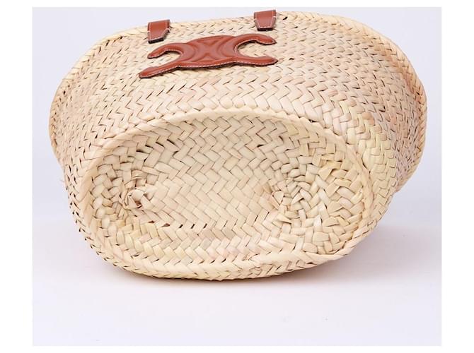 Céline Pequeña cesta Triomphe de ratán Castaño - vista 8
