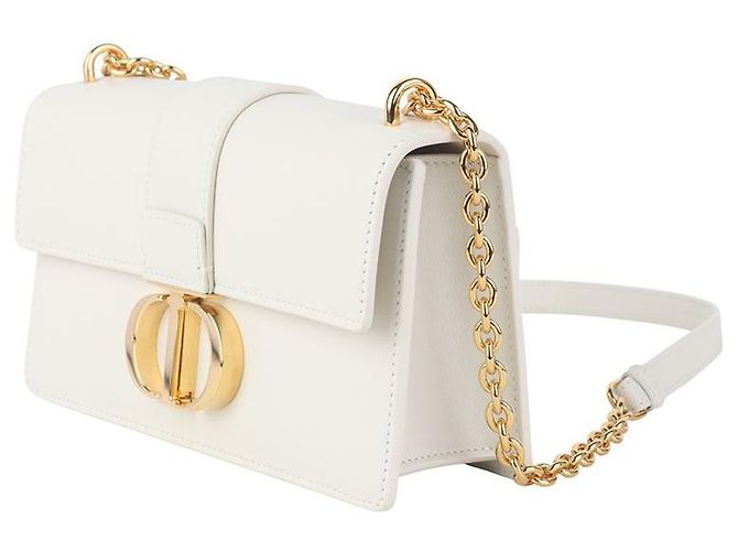 Dior Borsa a tracolla Montaigne East-West con catena dorata Bianco - vista 2