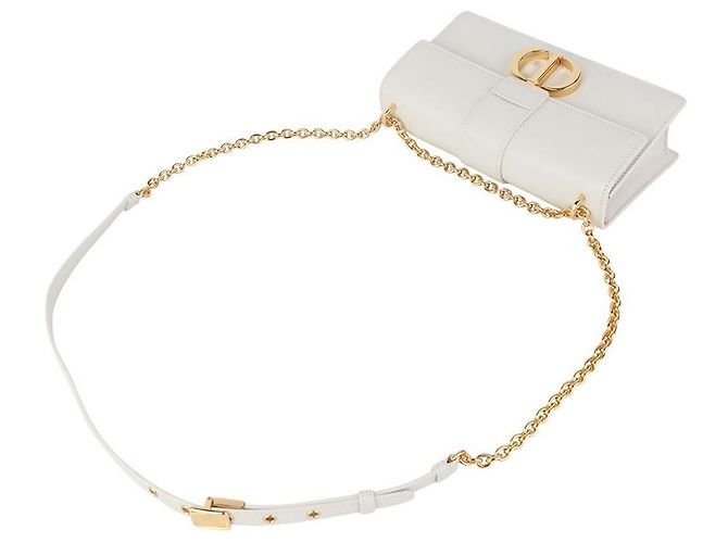 Dior Borsa a tracolla Montaigne East-West con catena dorata Bianco - vista 4