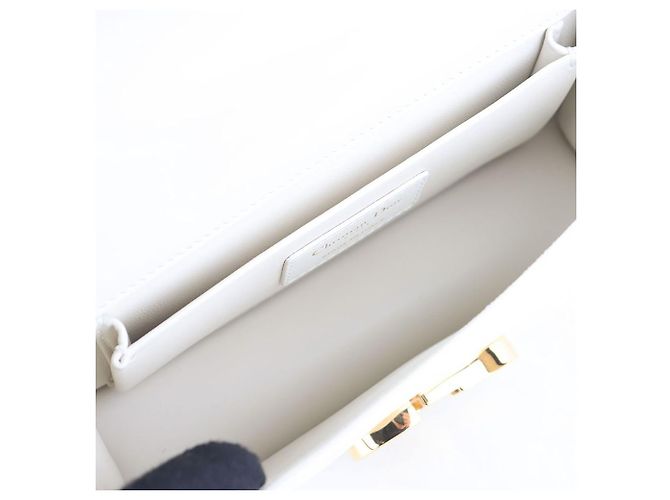 Dior Borsa a tracolla Montaigne East-West con catena dorata Bianco - vista 7