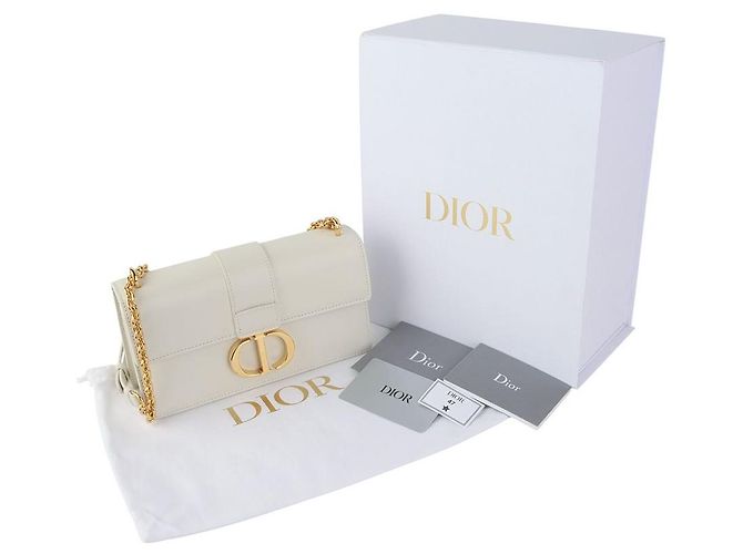 Dior Borsa a tracolla Montaigne East-West con catena dorata Bianco - vista 8