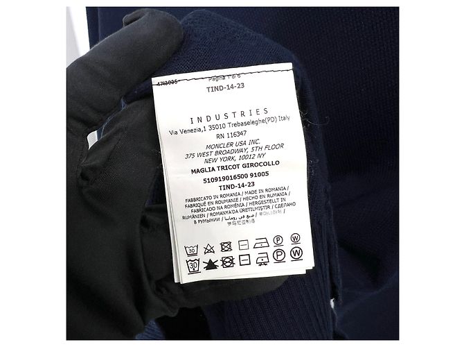 Moncler Long Sleeve Knit Navy Blue - view 6