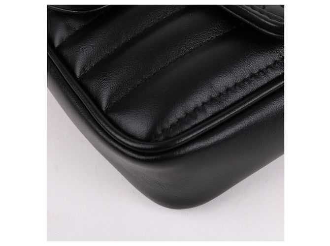 Gucci Mini borsa a catena trapuntata GG Marmont Nero - vista 10
