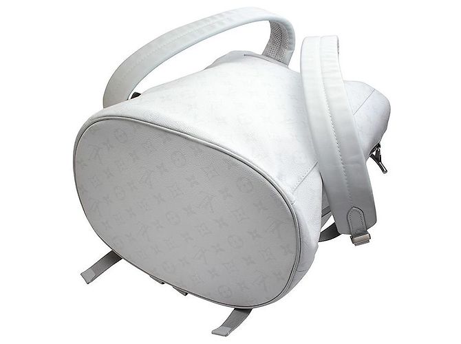 Louis Vuitton Monogram Light Grey Printed Leather Backpack Brown - view 4