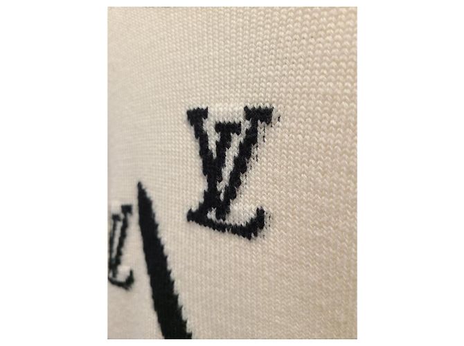 Louis Vuitton Ivory Clock Intarsia Pullover Knit White - view 4