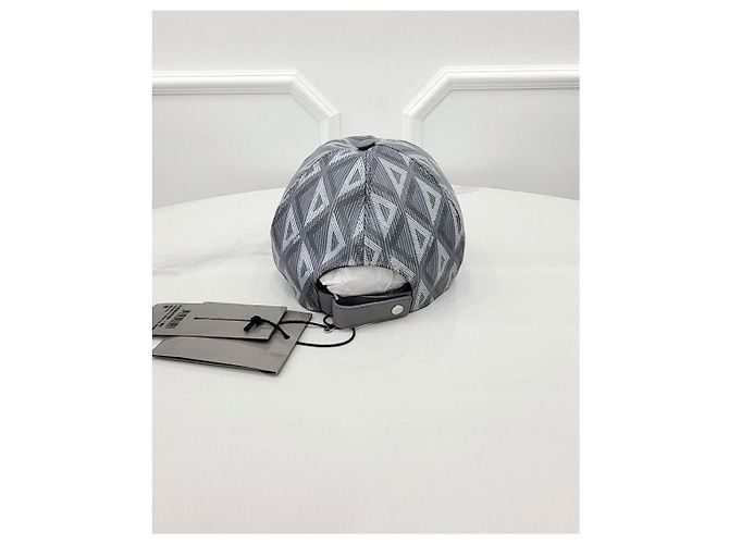 Dior CD Diamond Baseball Cap Grau Braun - Ansicht 3