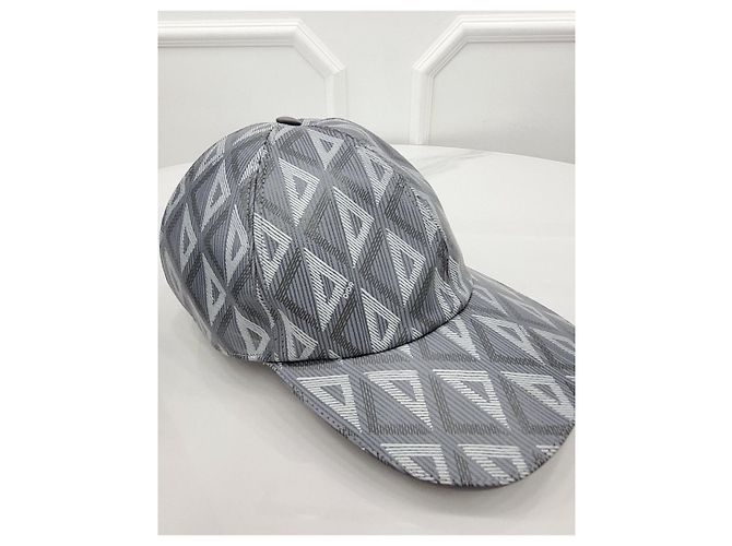 Dior CD Diamond Baseball Cap Grau Braun - Ansicht 4