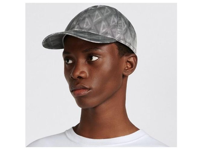 Dior CD Diamond Baseball Cap Grau Braun - Ansicht 9