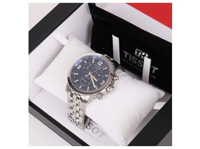 Tissot Relógio Cronógrafo de Aço com Mostrador Azul - vista 10
