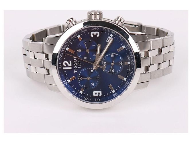 Tissot Relógio Cronógrafo de Aço com Mostrador Azul - vista 4