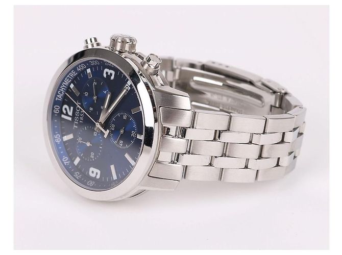 Tissot Relógio Cronógrafo de Aço com Mostrador Azul - vista 5