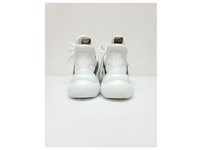 Louis Vuitton Sneakers Archlight in pelle bianca con scritte LV Bianco - vista 5