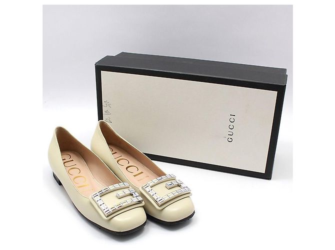Gucci Scarpe basse Madeleine Crystal Bianco - vista 2