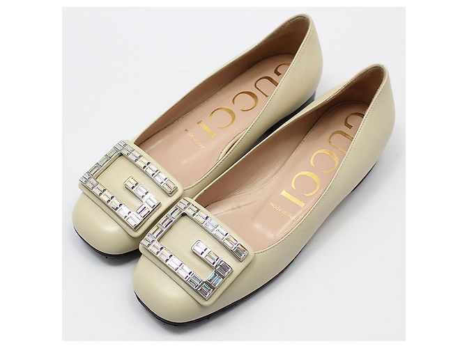 Gucci Scarpe basse Madeleine Crystal Bianco - vista 7