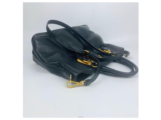 Tote Prada Bolsa de couro de bezerro macio Preto - vista 3
